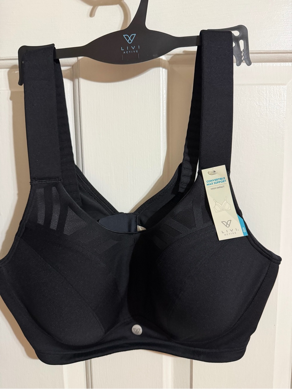 Livi Active Black High-Support Convertible Sports Bra